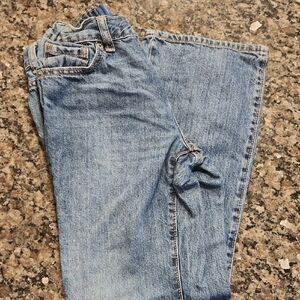 Old Navy Boot-Cut Blue Jeans and Zip-up Sweatshirt